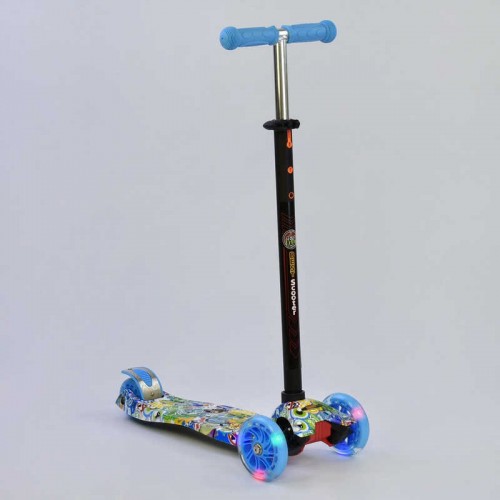 Самокат-кикборд Best Scooter MAXI (А 25467 /779-1322) со светящимися колесами
