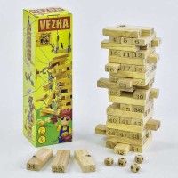 Дерев'яна гра FUN GAME Вежа (7358) на 54 деталі