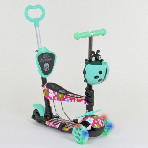 Самокат трехколесный Best Scooter 5в1 (43702) колеса PU со светом Самокат трехколесный Best Scooter 5в1 (43702) колеса PU со светом