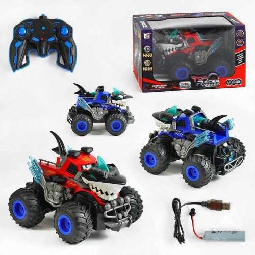 Машина на радиоуправлении ZR 2105-2 A (24/2) "Акула", 2 цвета, акум.3,7 V, пульт 2,4 Ghz, парогенератор, резиновые колеса