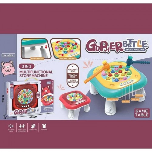 Стукалка 8636 (24) 2 цвета, на батарейках, мелодии, подсветка