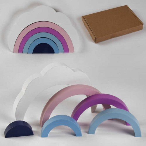 Деревянная Логика пирамидка "Радуга и облачко" (С 47864)