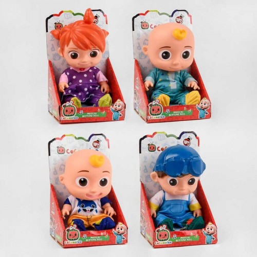 Пупс музыкальный - 4 вида, звук, фразы на английском языке, колыбельная (3666-152/3/4/5/6)