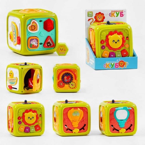 Развивающий куб 44104 (60) "TK Group", УКР ЯЗЫК, песни, сказки, подсветка, пианино