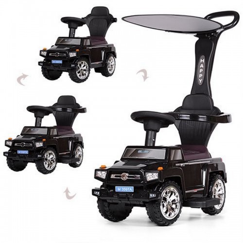 Каталка-толокар Bambi Черная (M 3597A-2(2)) со свето-звуковыми эффектами