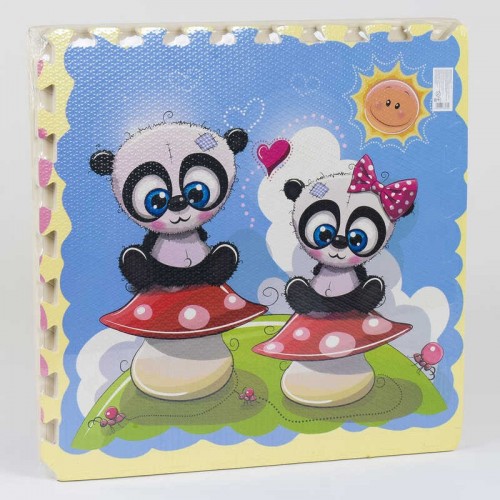 Коврик-пазл EVA Панды (С 36569) 60х60 см