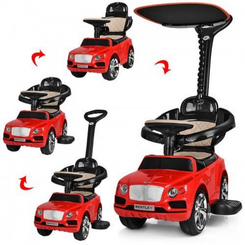 Каталка-толокар 2в1 Красная (M 3618-3) со свето-звуковыми эффектами