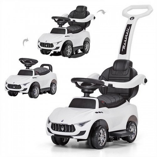 Каталка-толокар Bambi 3в1 Белая (M 3594L-1) с MP3