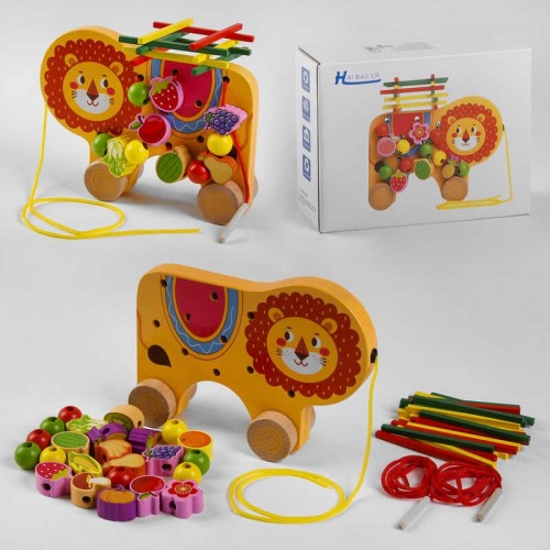 Деревянная Каталка "Львенок" (С 48173)