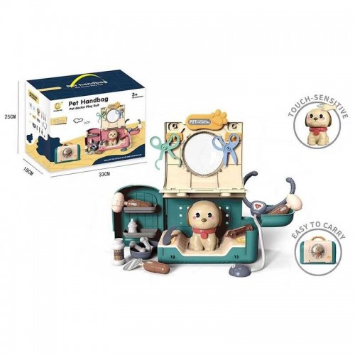 Набор врача 923 штрих-3112 (18/2) звук, раскладная переноска, щенок на батарейках с сенсорной зоной