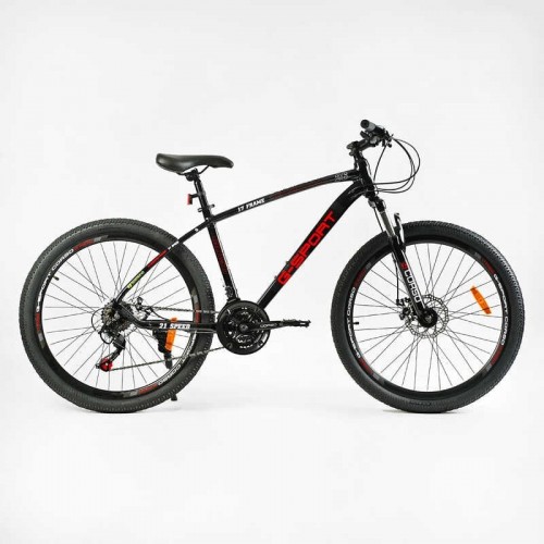 Велосипед Спортивный Corso "G-SPORT" 26" дюймов G-26124 рама алюминиевая 17" Shimano 21 скорость