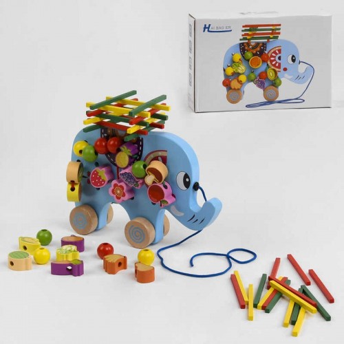 Деревянная каталка "Слоненок" (C 48174)