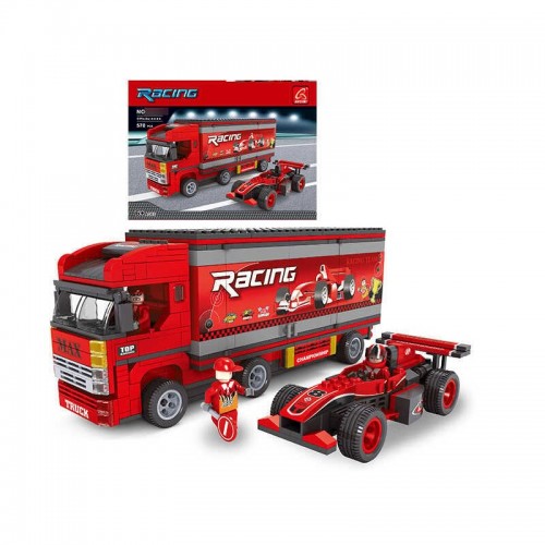 Конструктор AUSINI 26703 (12/2) "Трейлер с болидом", 570 деталей Конструктор AUSINI 26703 (12/2) "Трейлер с болидом", 570 деталей