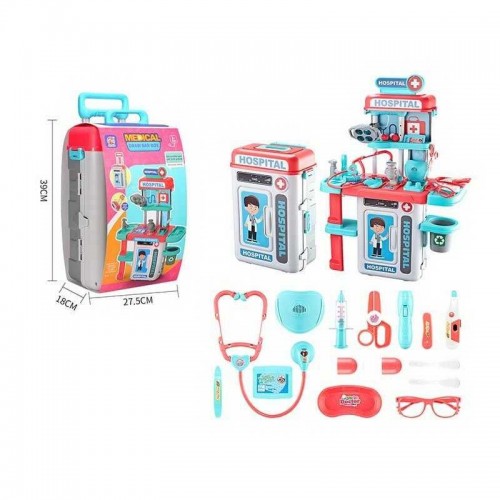 Набор врача RX 690 A (12/2) медицинские принадлежности, звук, подсветка, столик, полочки, помповый умывальник, в чемодане Набор врача RX 690 A (12/2) медицинские принадлежности, звук, подсветка, столик, полочки, помповый умывальник, в чемодане