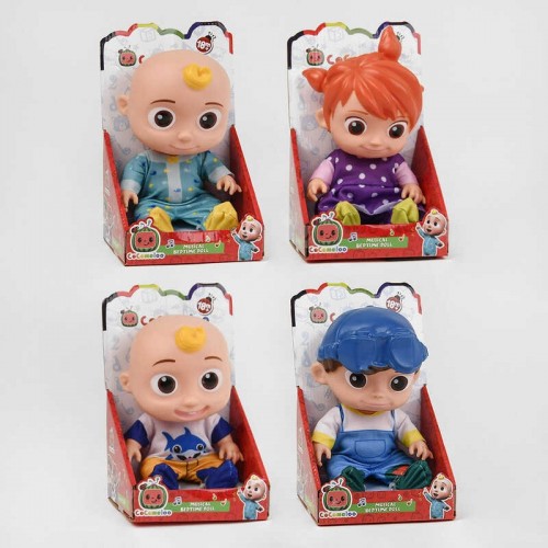 Пупс музыкальный - 4 вида, звук, фразы на английском языке, колыбельная (3666-146)