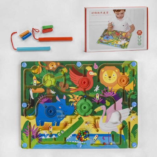 Деревянная игра лабиринт "Джунгли" (С 47975)