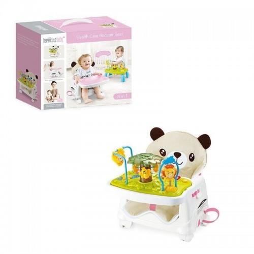 Стульчик: съемный поднос, регулировка высоты, музыкальная панель, звуки, мелодии, подсветка (555-14 B)