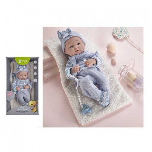Пупс DF 14-047 B (18/2) резиновый, одеяло, пустышка, длина 33 см