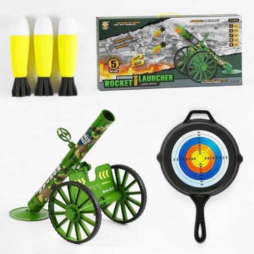 Миномет 3575 A (12) самоходный, звук, механический принцип работы, 3 мягких снаряда, мишень Миномет 3575 A (12) самоходный, звук, механический принцип работы, 3 мягких снаряда, мишень