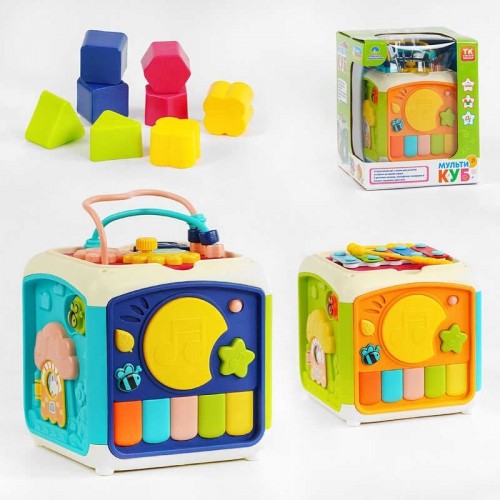 Развивающий куб 27109 (18) "TK Group", УКР ЯЗЫКОМ, песни, сказка, цифры, ксилофон, свет
