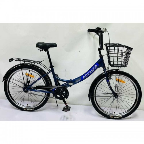 Велосипед складной Corso 24'' Advance AD-24003 односкоростной, складная стальная рама 14'', корзина, багажник Велосипед складной Corso 24'' Advance AD-24003 односкоростной, складная стальная рама 14'', корзина, багажник