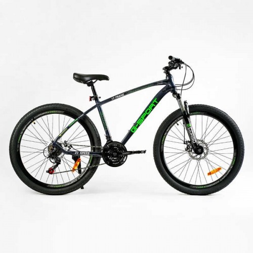 Велосипед Спортивный Corso "G-SPORT" 26" дюймов G-26235 рама алюминиевая 17" Shimano 21 скорость